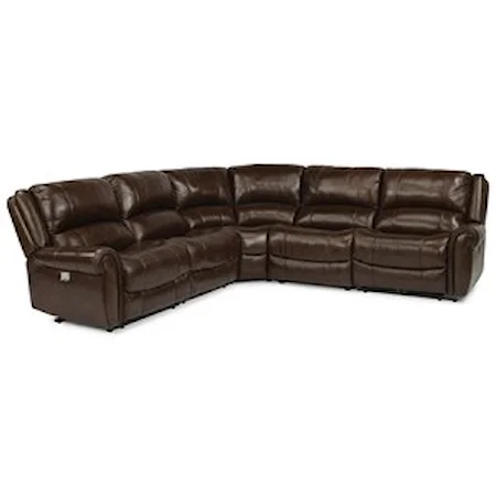 Power Reclining 4 Seat Sectional with Power Headrests